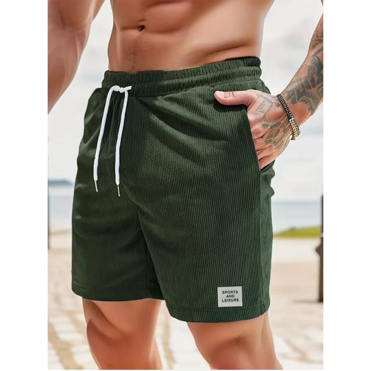 Corduroy Shorts - Men's Casual Summer Wear