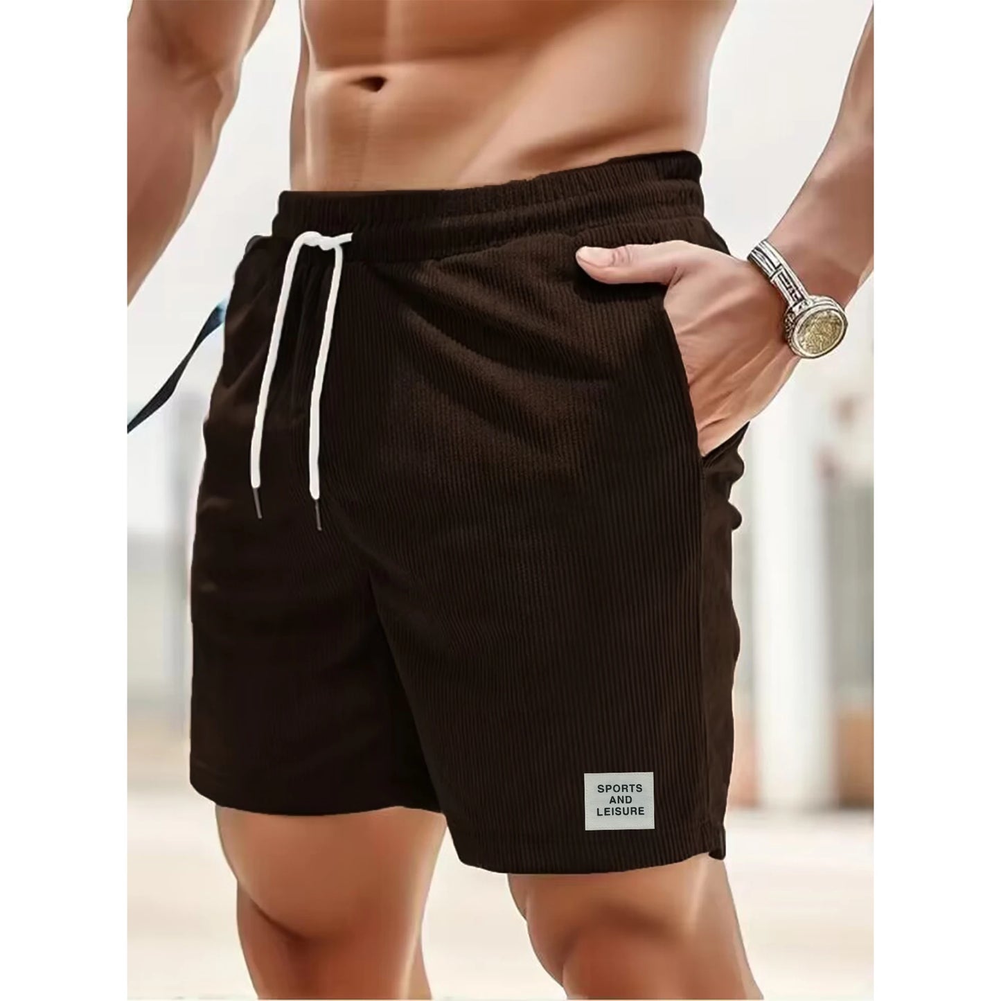 Corduroy Shorts - Men's Casual Summer Wear